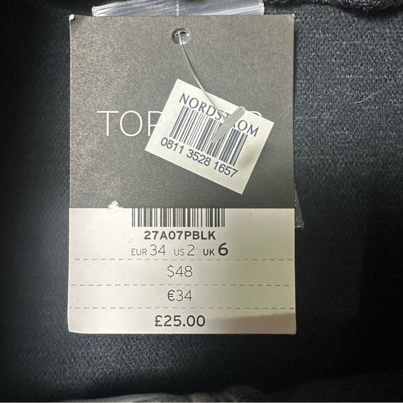 Topshop Black Faux Leather Zipper Mini Skirt NEW - Picture 5 of 6